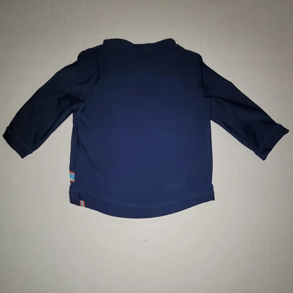 Carters Blue long sleeve rash guard happy Shark